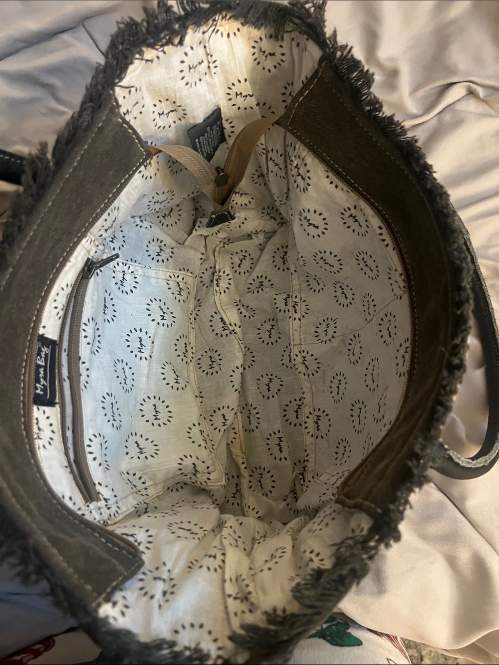 Myra Bag Black and White Spotted Cowhide Tote - Picture 11 of 16